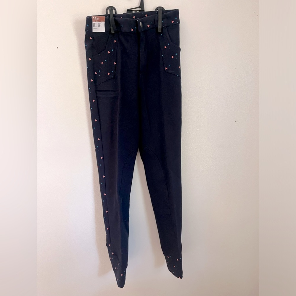 NWT Fouganza decathalon youth 14 yrs full seat riding pants horse equestrian